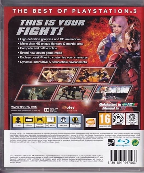 Tekken 6 - Essentials -  PS3 (B Grade) (Genbrug)